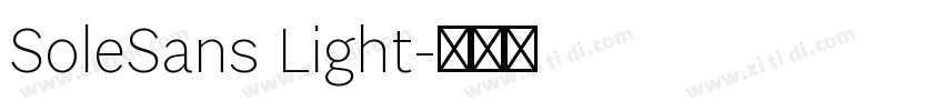 SoleSans Light字体转换